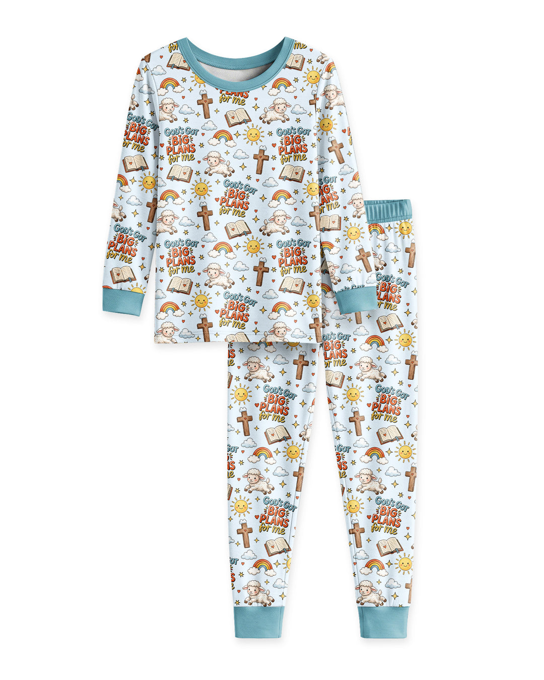 God's Got Big Plans For Me Bamboo Two Piece Long Sleeve Pajama Set