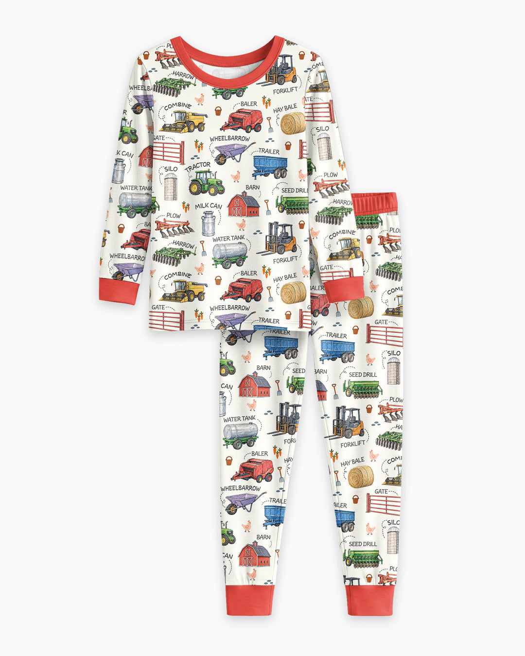 Little Farmer Bamboo Two Piece Long Sleeve Pajama Set