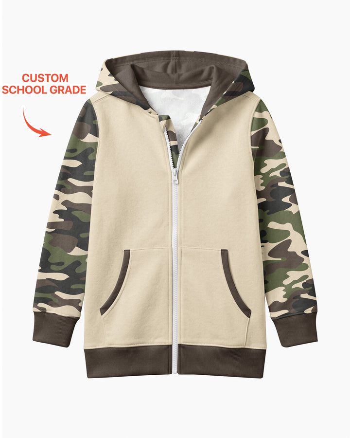 Back To School Monster Truck Dino Bamboo Zip Hoodie
