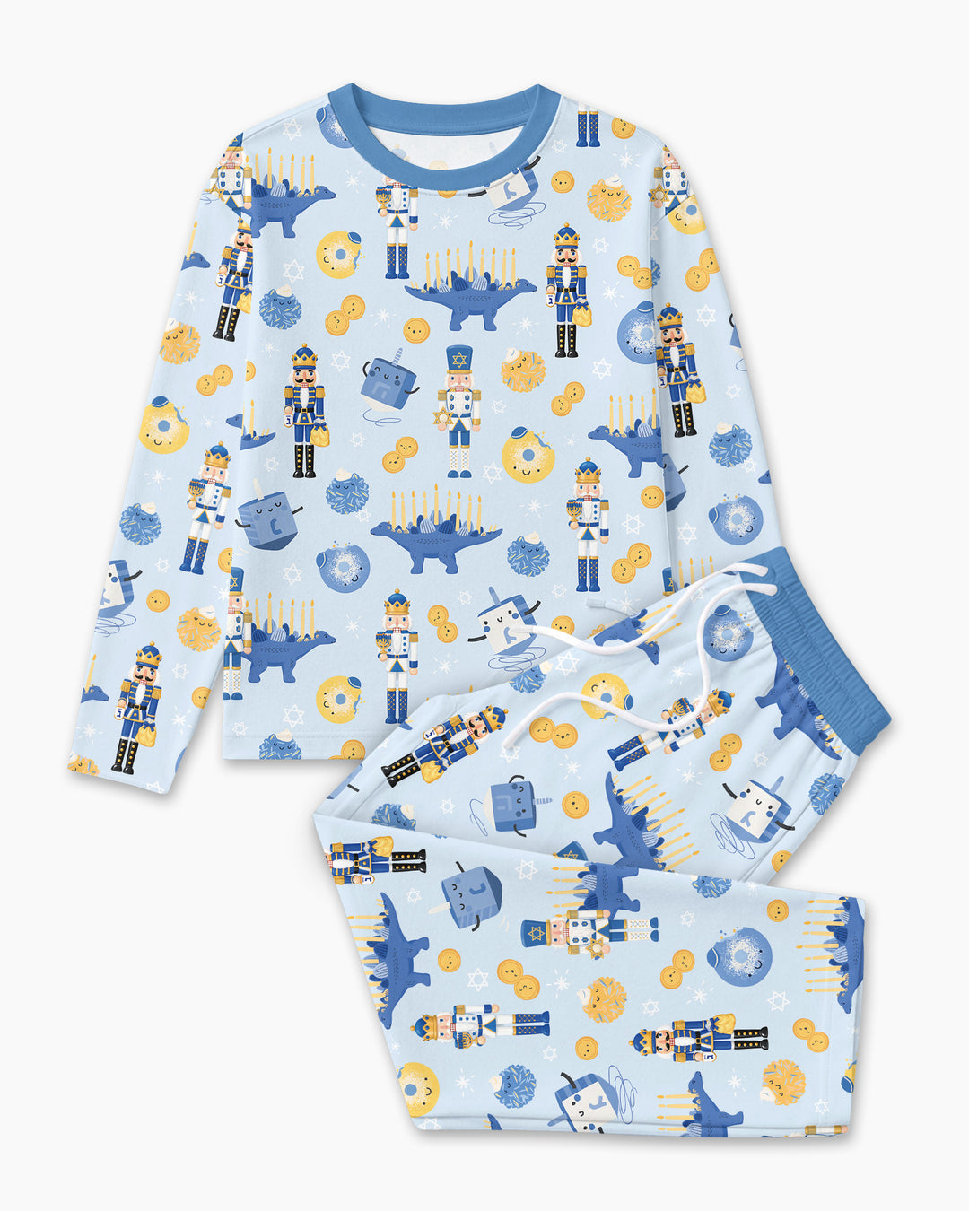 Hanukkah Nutcracker King Family Matching Bamboo Men's Pajama Set