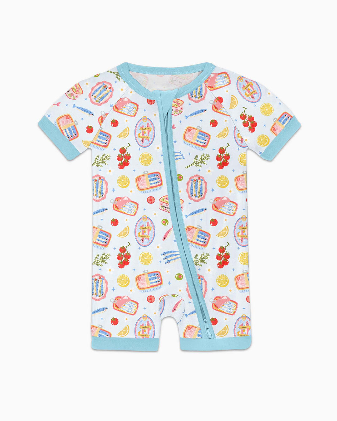 Preppy Sardines Bamboo Shorty Zippy