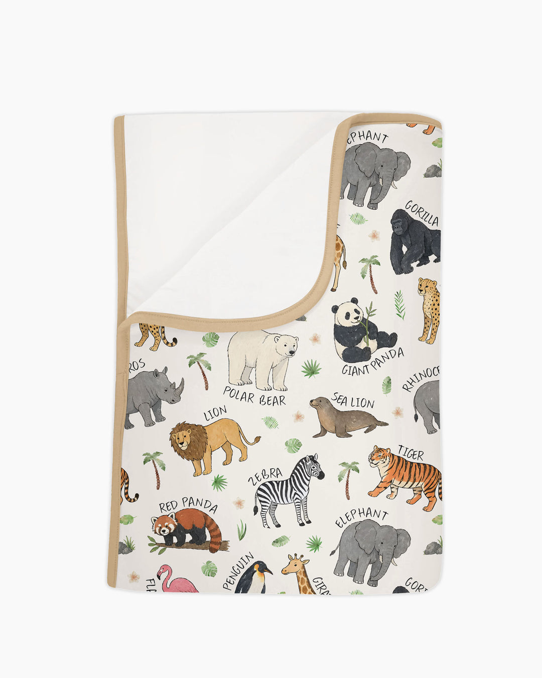 Safari Animals Bamboo Blanket