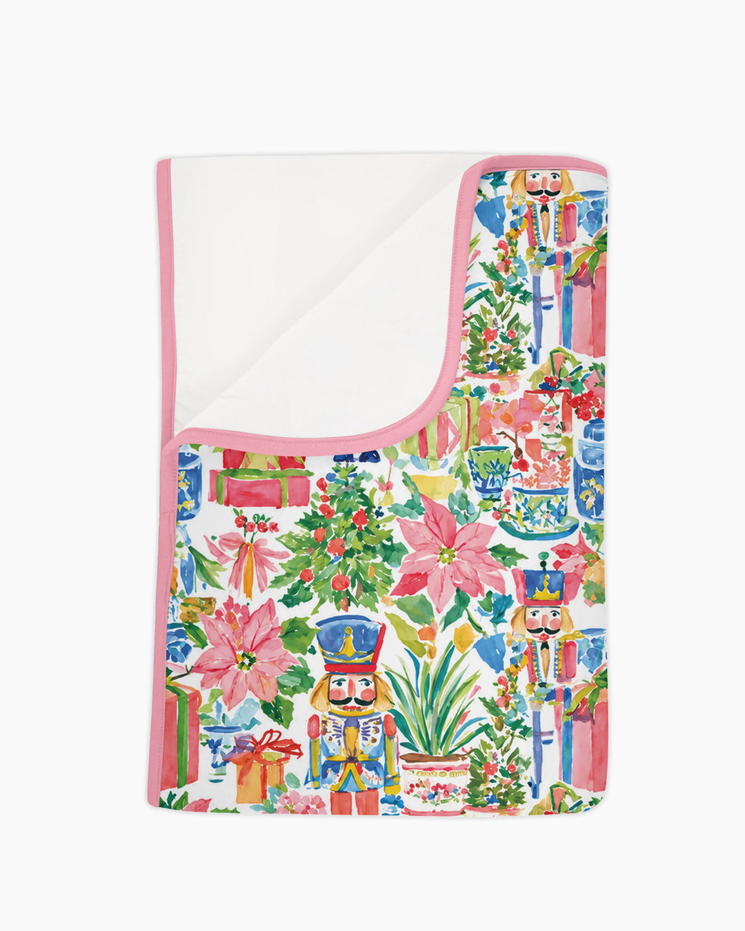 Watercolor Nutcracker Holiday Bamboo Blanket