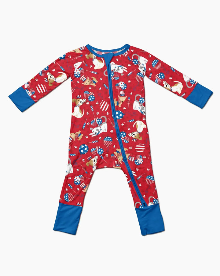 Red, White & Woof Family Matching Bamboo Convertible Zippy