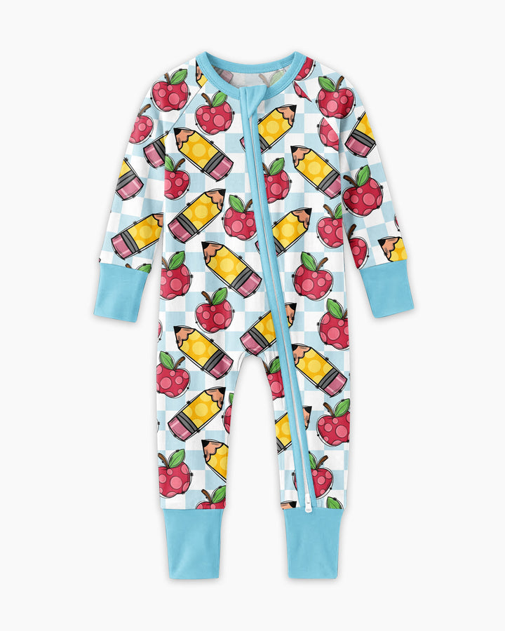 Checkered Apple Scribbles Bamboo Convertible Zippy