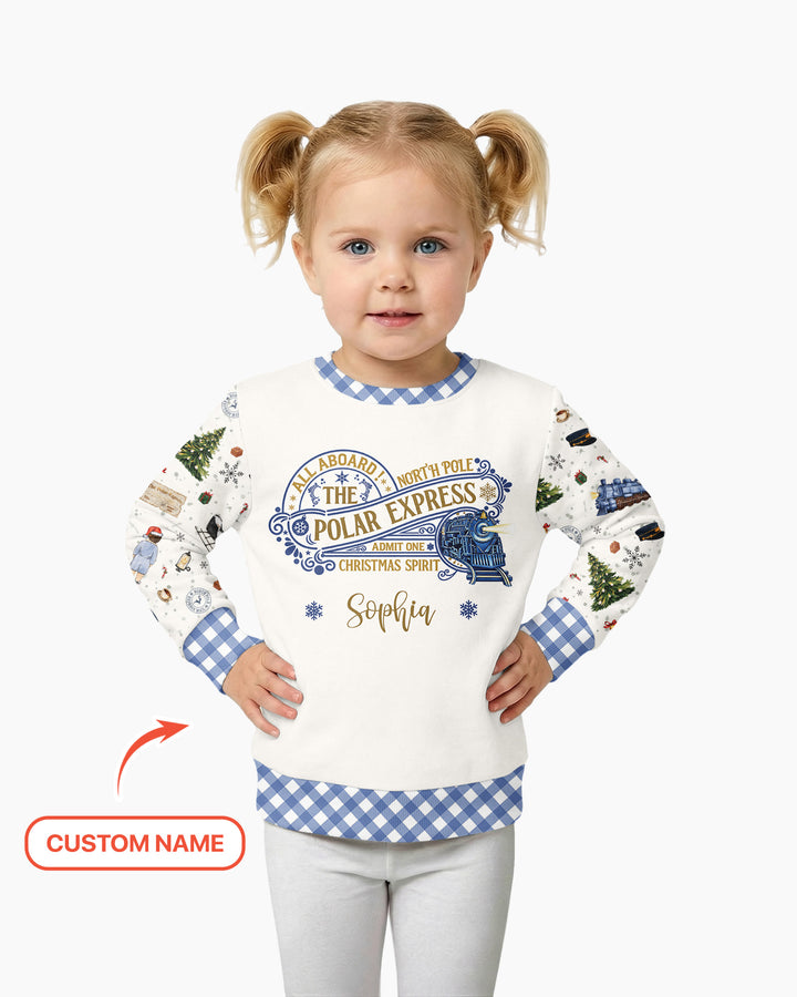 Custom Name North Pole Adventure Bamboo Crewneck Sweatshirt