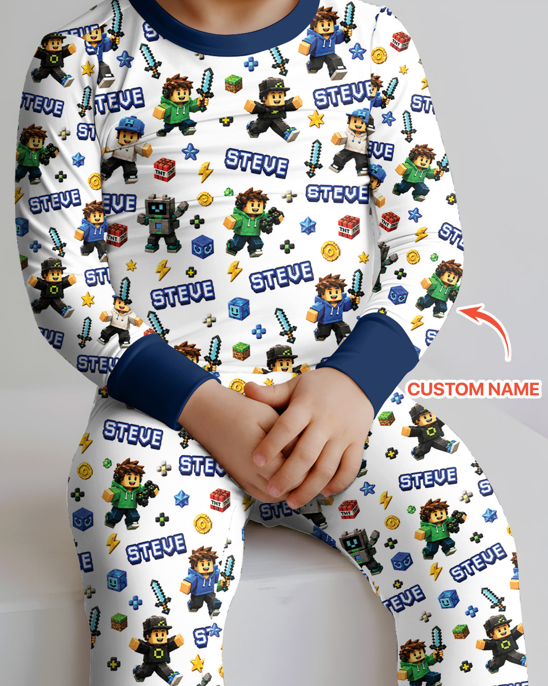 Playing Game With Me Bamboo Two Piece Long Sleeve Pajama Set
