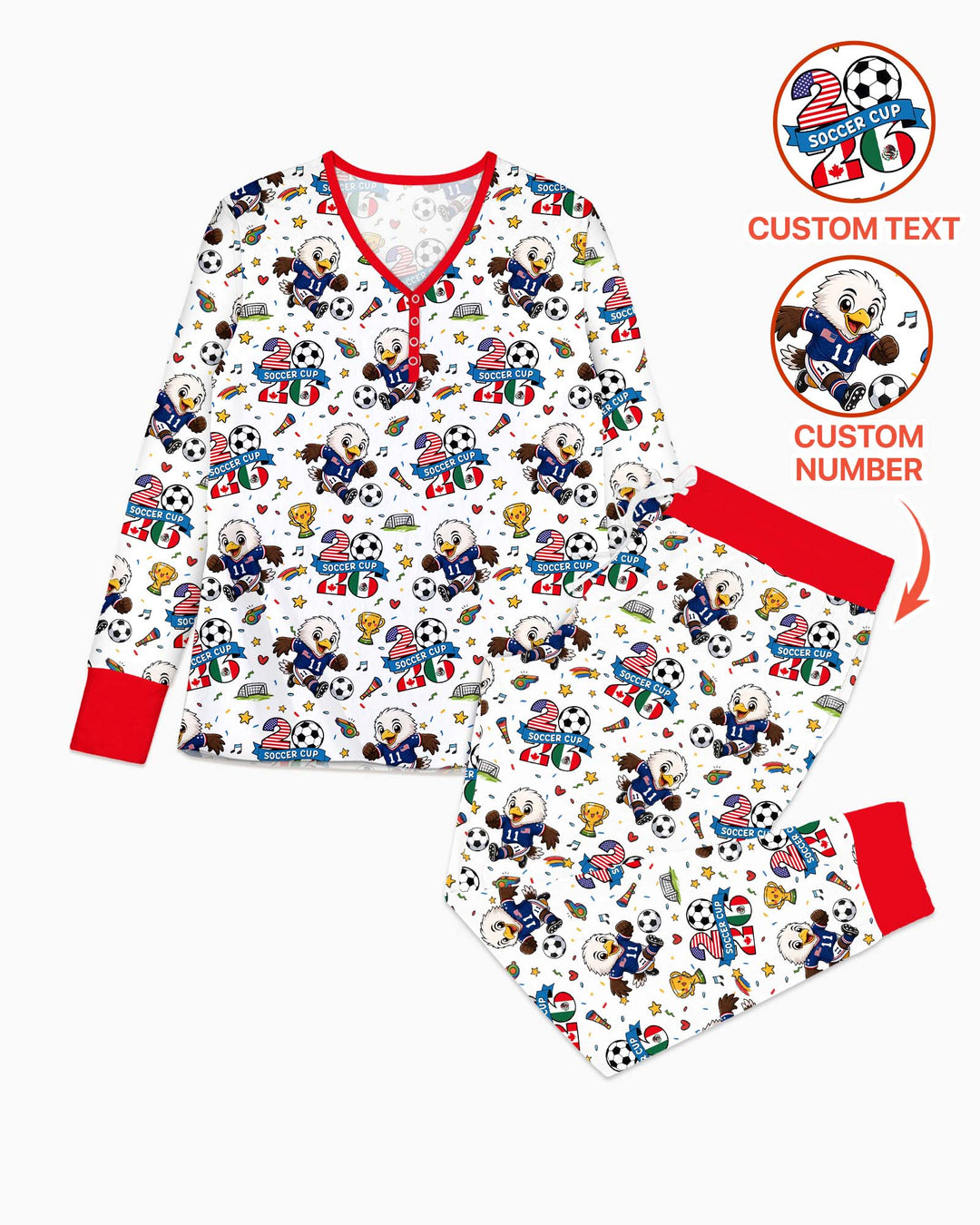 We Are The Champions Soccer Cup 2026 Bamboo Women Pajama Set