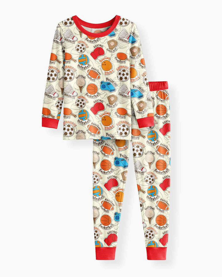 Template Bamboo Two Piece Long Sleeve Pyjamas Set