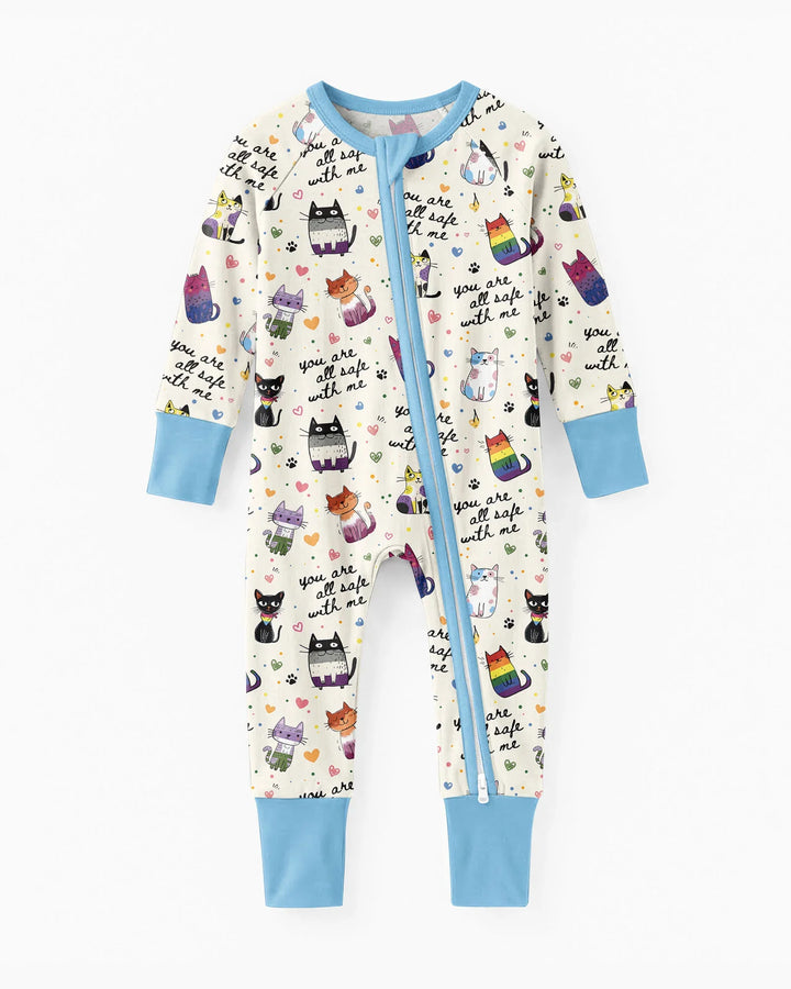 Loved & Safe Kitties Family Matching Bamboo Convertible Zippy