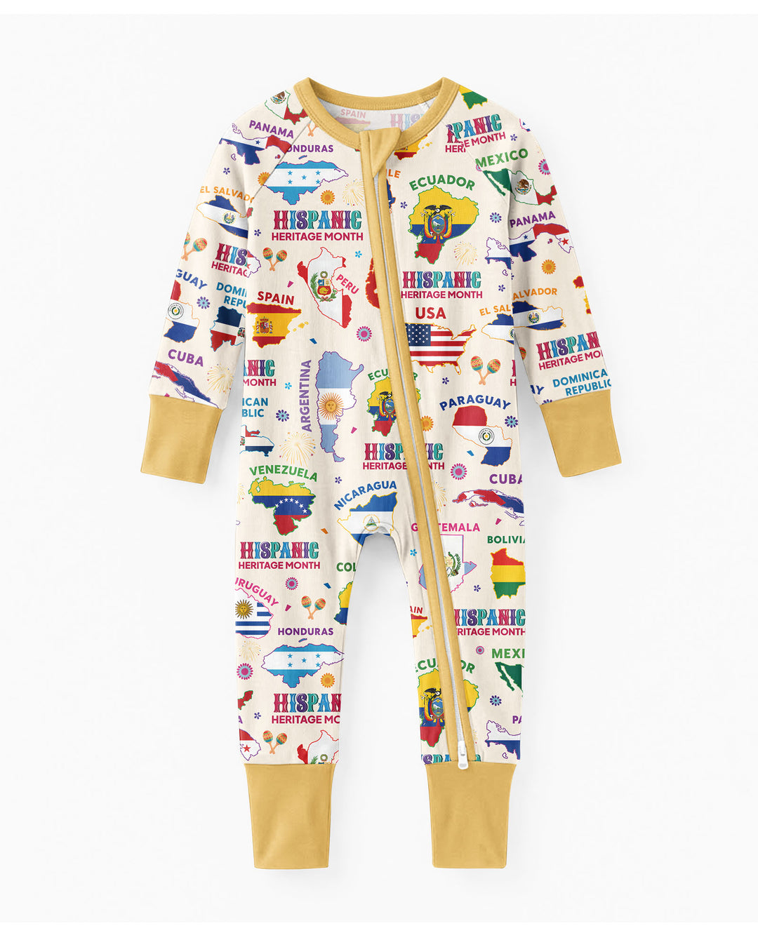 Hispanic Heritage Month Country Flags Bamboo Convertible Zippy