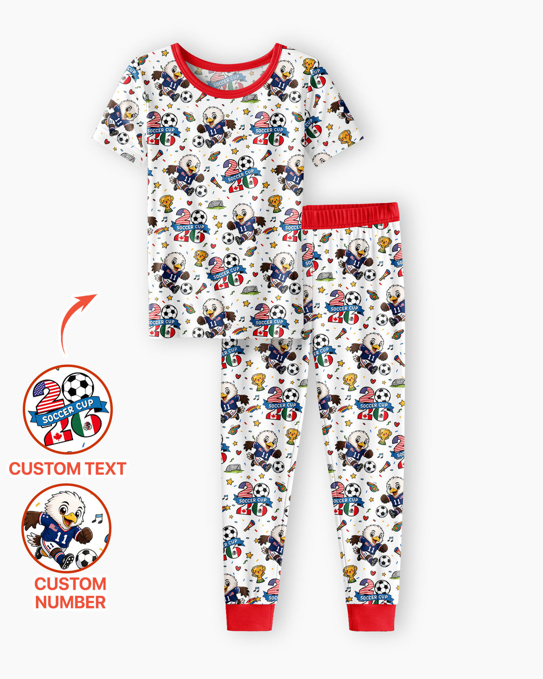 We Are The Champions Soccer Cup 2026 Bamboo Two Piece Short Sleeve Pajama Set