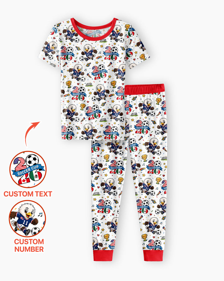 We Are The Champions Soccer Cup 2026 Bamboo Two Piece Short Sleeve Pajama Set