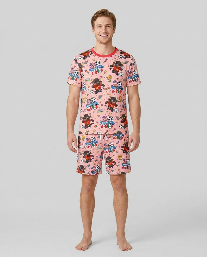 We Are The Champions Soccer Cup 2026 Bamboo Men Short Sleeve Short Pajama Set