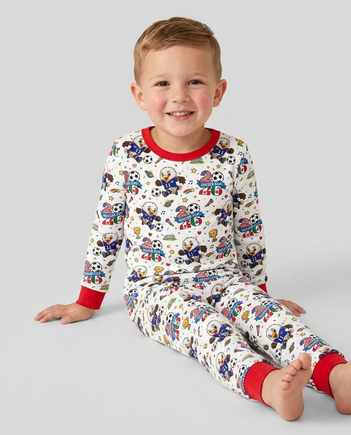 We Are The Champions Soccer Cup 2026 Bamboo Two Piece Long Sleeve Pajama Set