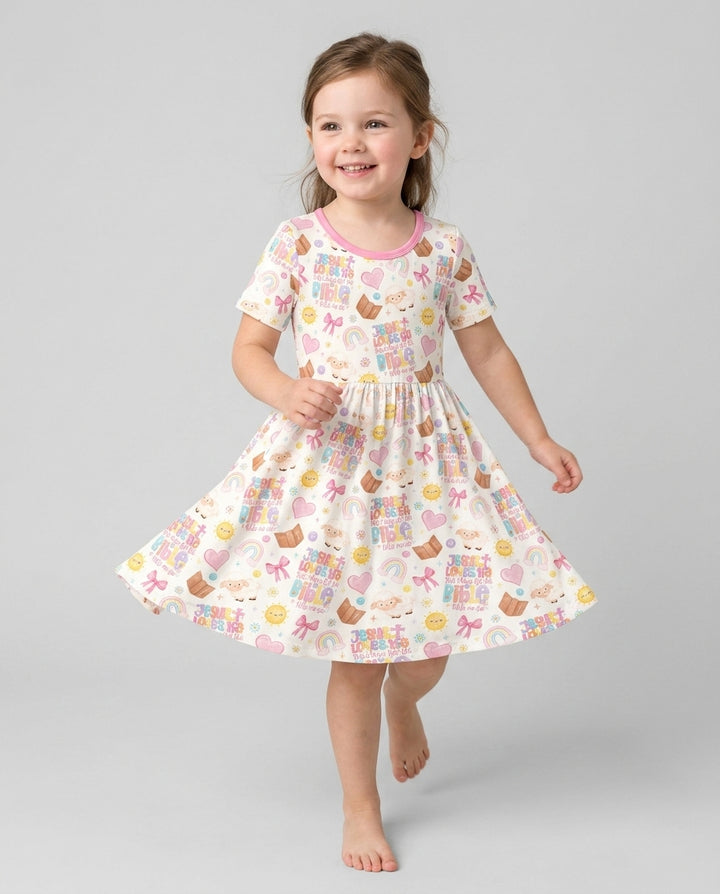 Jesus Loves Me This I Know Bamboo Twirl Dress