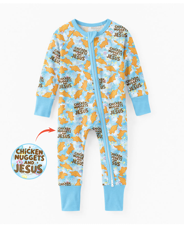 Chicken Nuggets and Jesus Family Matching Bamboo Convertible Zippy