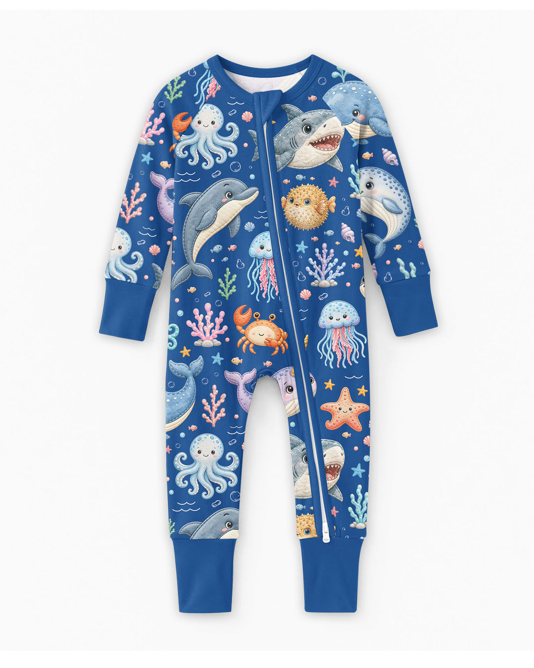 Cute Ocean Animals Bamboo Convertible Zippy