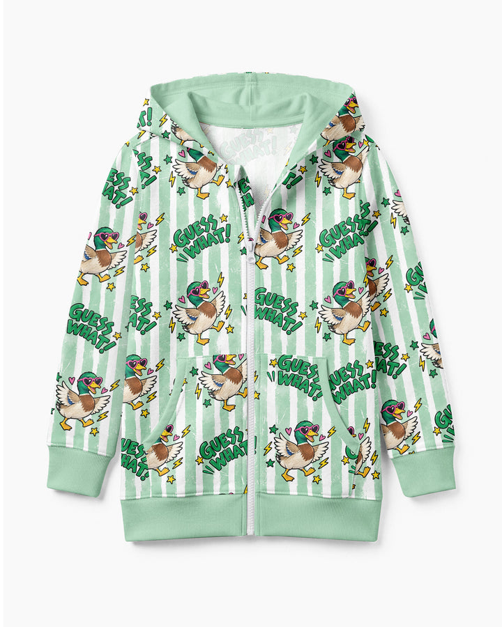 Guess What Mallard Butt Bamboo Zip Hoodie