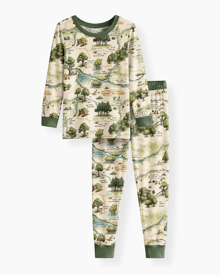 Template Bamboo Two Piece Long Sleeve Pyjamas Set