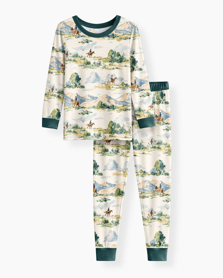 Template Bamboo Two Piece Long Sleeve Pyjamas Set