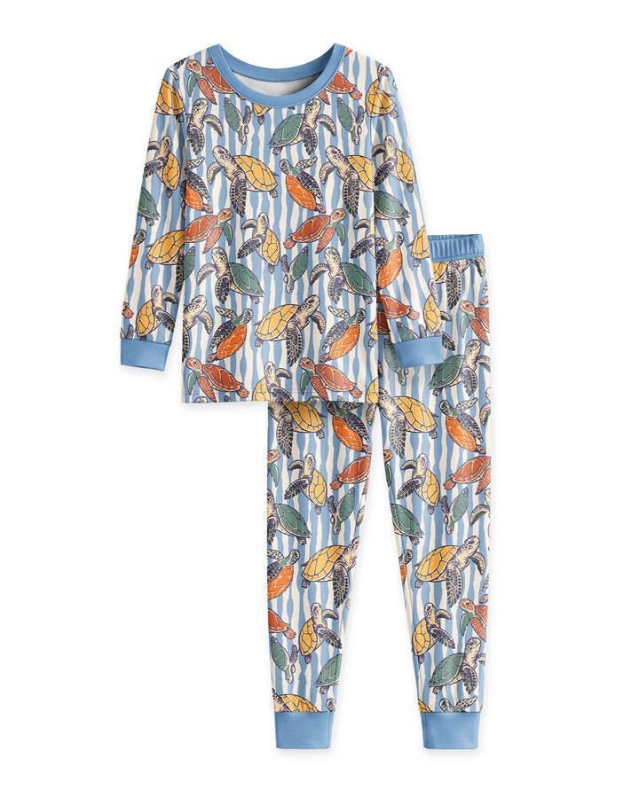 Turtle Bay Family Matching Bamboo Two Piece Long Sleeve Pajama Set