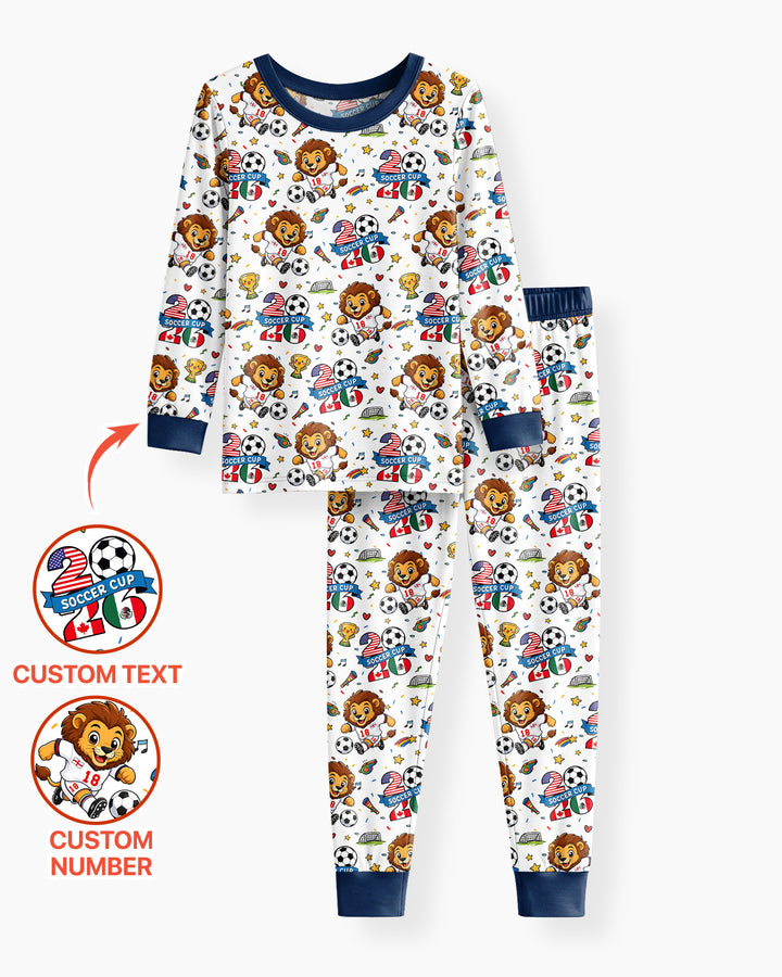 We Are The Champions Soccer Cup 2026 Bamboo Two Piece Long Sleeve Pajama Set