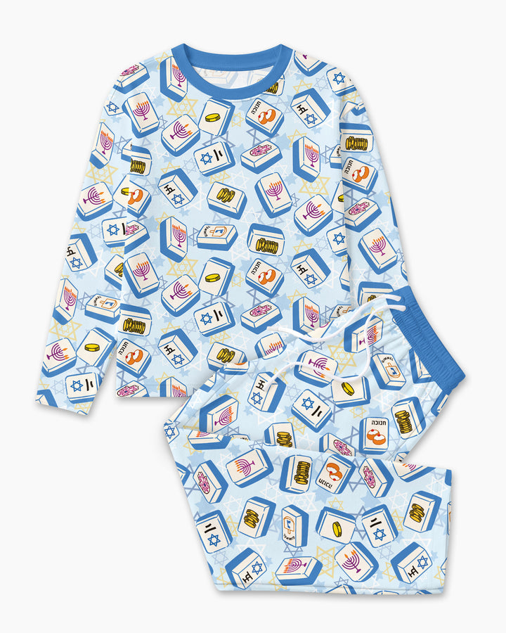 Hanukkah Mahjong Club Bamboo Men's Pajama Set