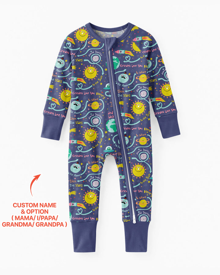 Love to the Moon and Back  Bamboo Convertible Zippy