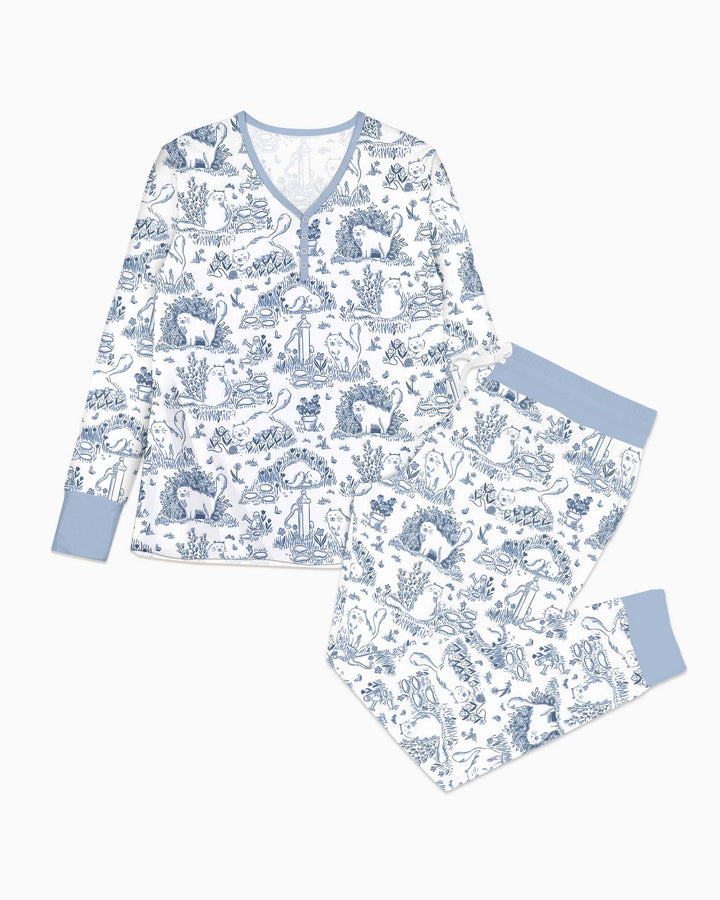 Toile Cats Bamboo Women Pajama Set