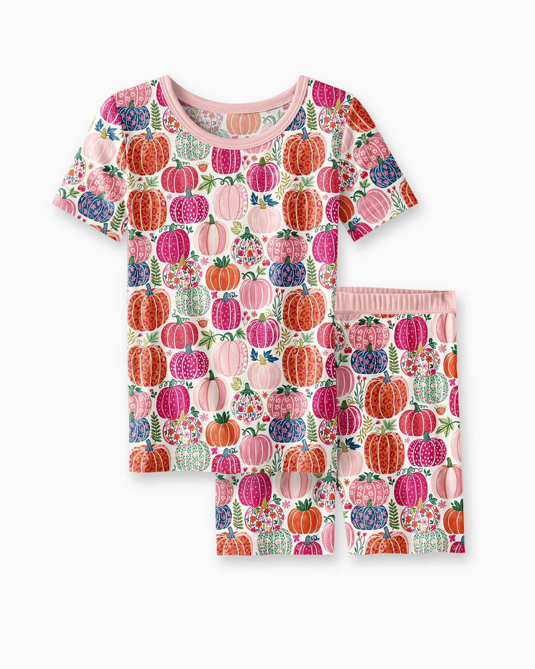 Pumpkin & Bloom Bamboo Two Piece Short Sleeve Shorts Pajama Set