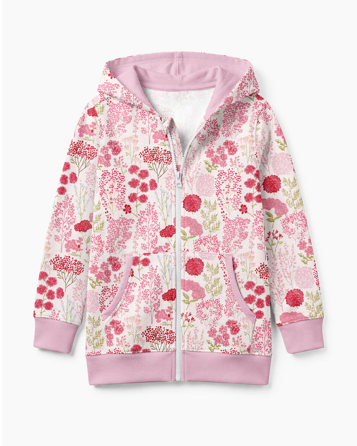 Blushing Wildflowers Bamboo Zip Hoodie