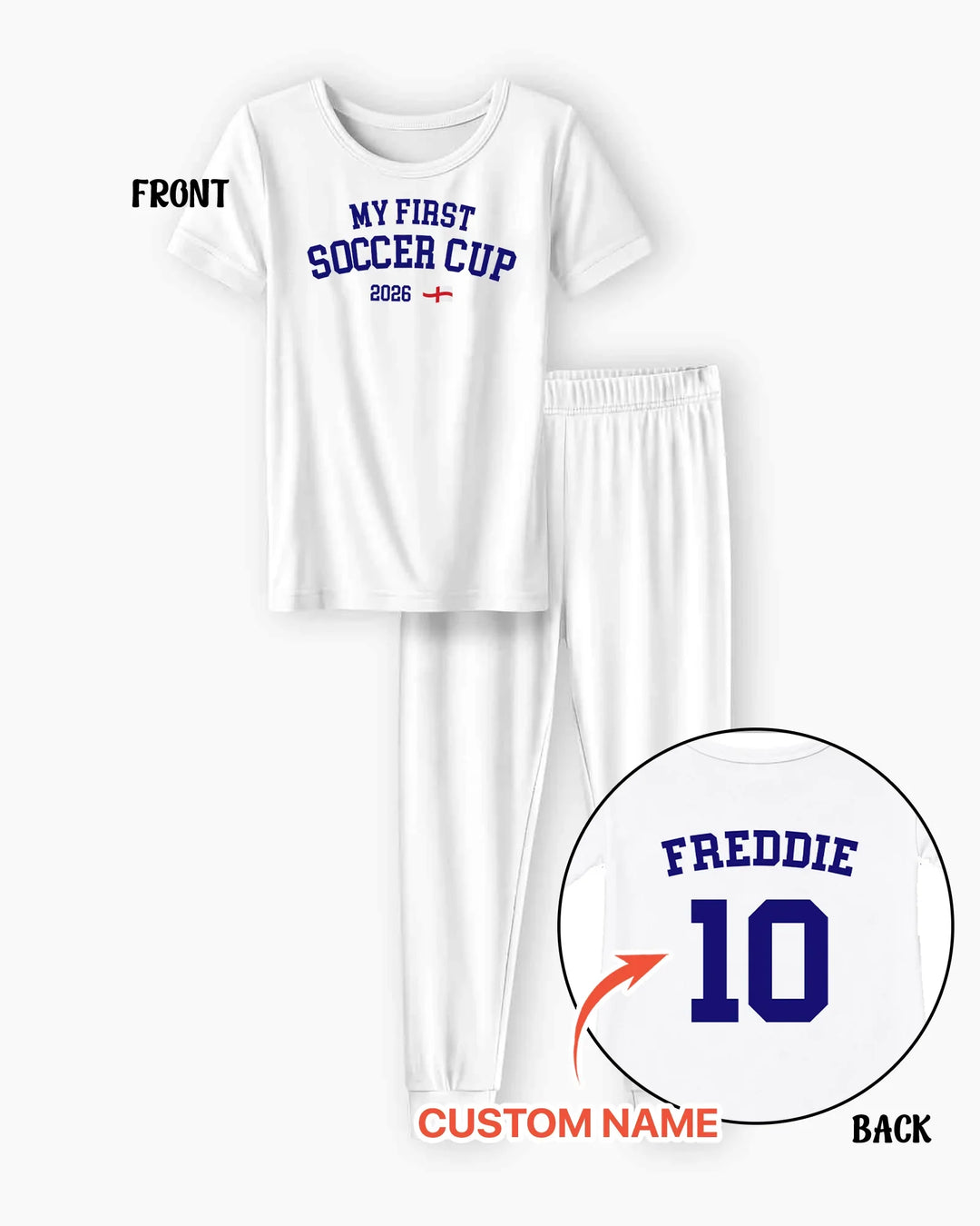 My First Soccer Cup 2026 Bamboo Two Piece Short Sleeve Pajama Set