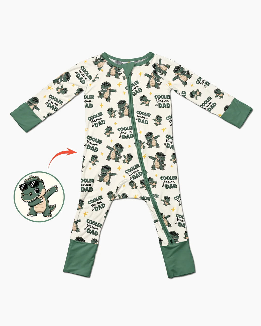 Cool Dino Daddy & Me Matching Bamboo Convertible Zippy