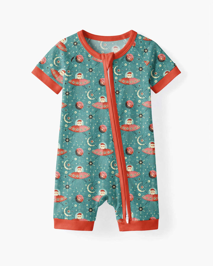Atomic Santas in Space Bamboo Shorty Zippy