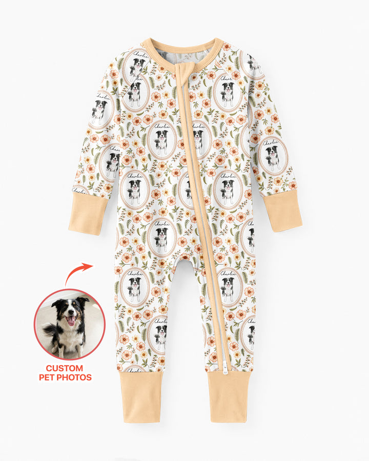 Custom Pet Photo Flower Garden Bamboo Convertible Zippy