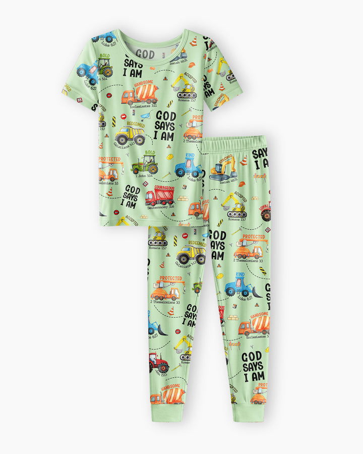 God Says I Am Bamboo Two Piece Short Sleeve Pyjamas Set
