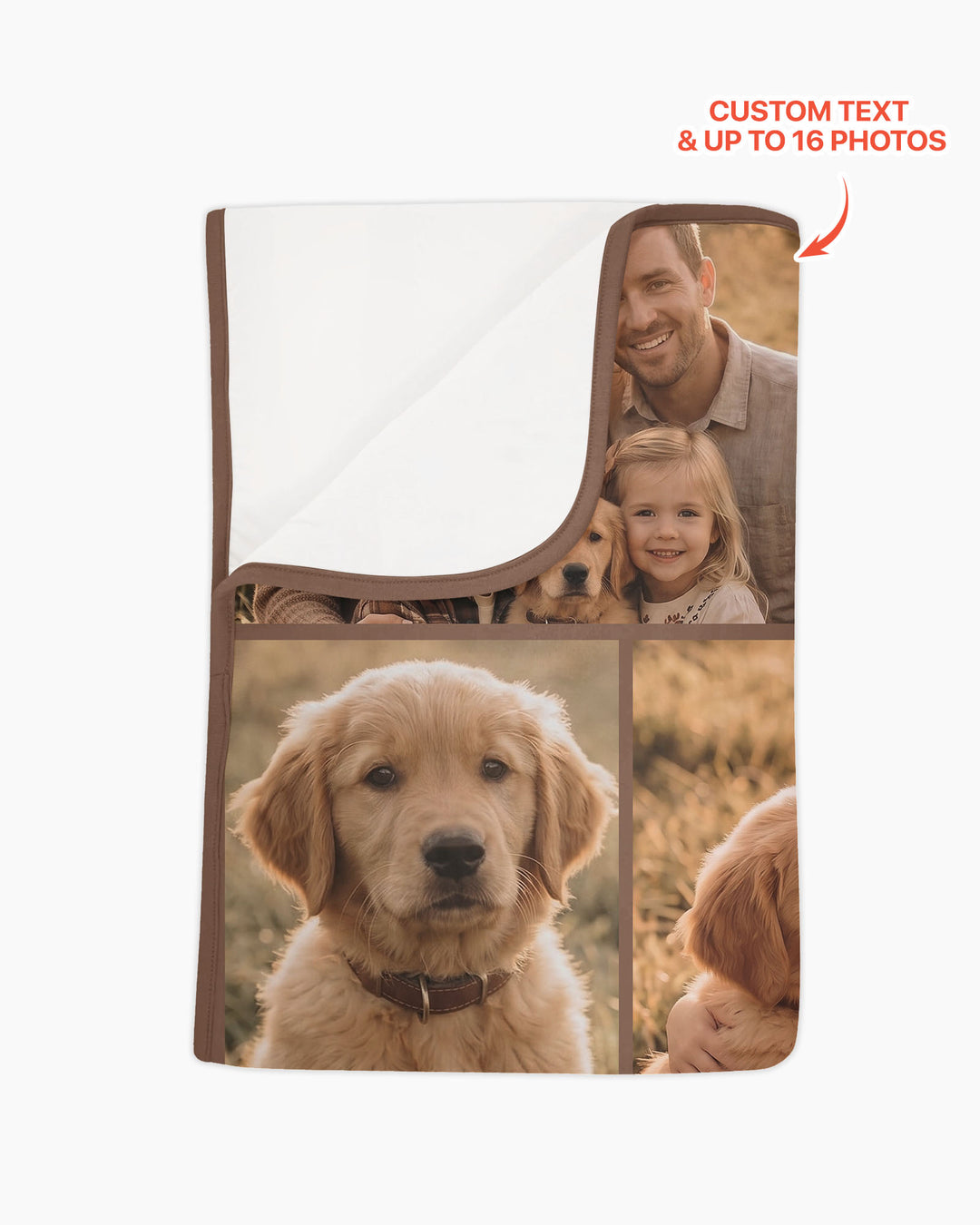 Custom Pet Photo Collage Bamboo Blanket