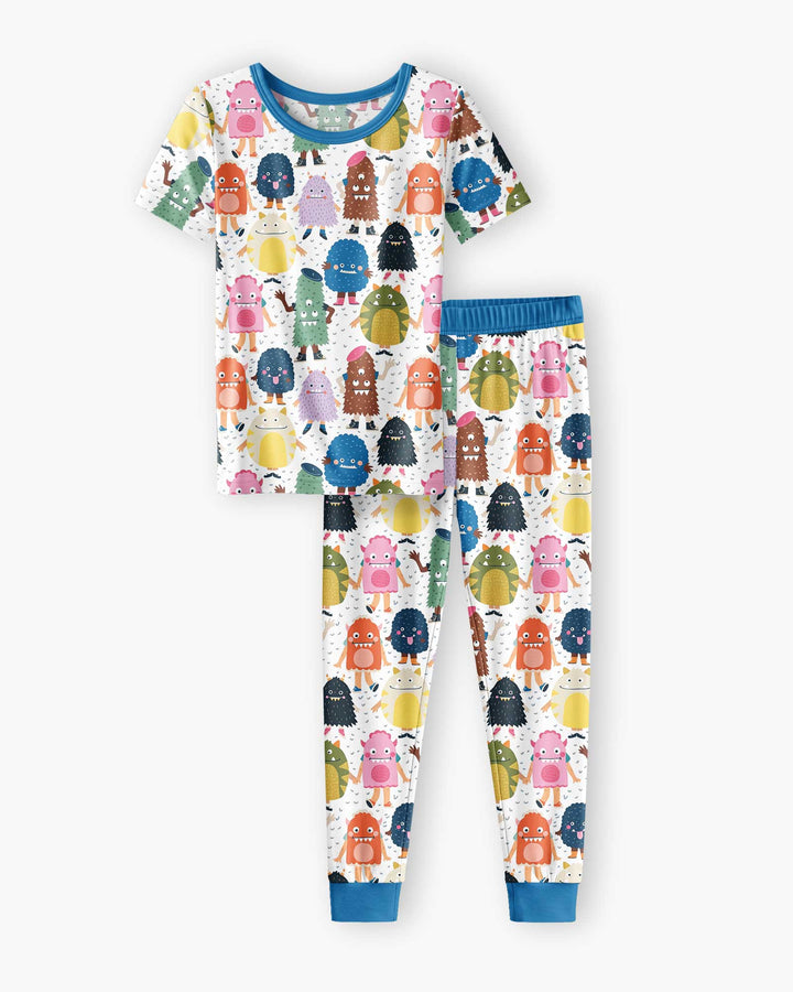 (Not So) Scary Monsters Bamboo Two Piece Short Sleeve Pajama Set