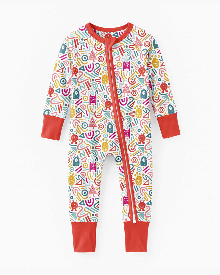 Rainbow Monster Party Bamboo Convertible Zippy