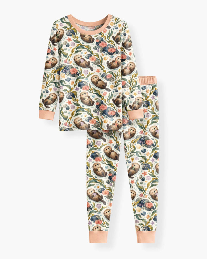Otterly Dreamy Bamboo Two Piece Long Sleeve Pajama Set