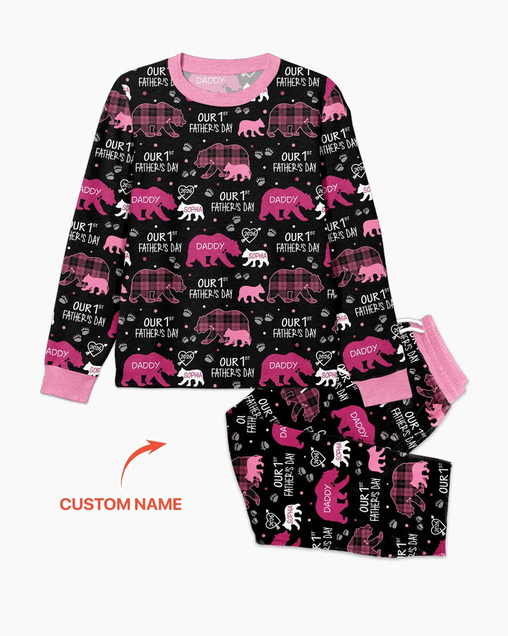 Our 1st Father's Day Daddy Bear & Me Matching Bamboo Men's Pajama Set
