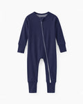 Navy Bamboo Convertible Zippered Romper