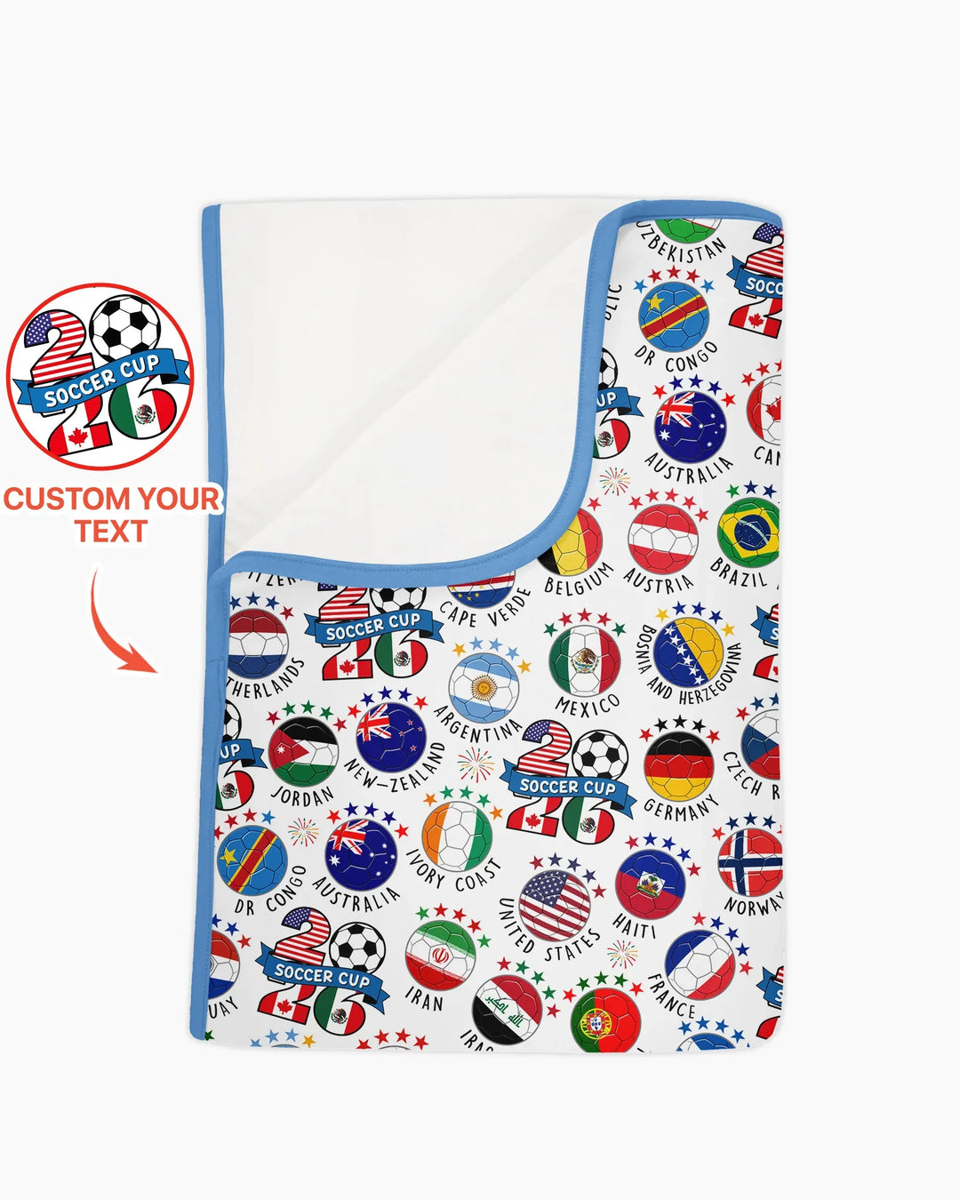 The World Plays Here 2026 Soccer Tour Bamboo Blanket
