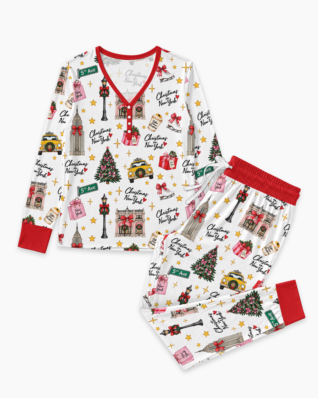 Christmas In NYC Bamboo Women Pajama Set