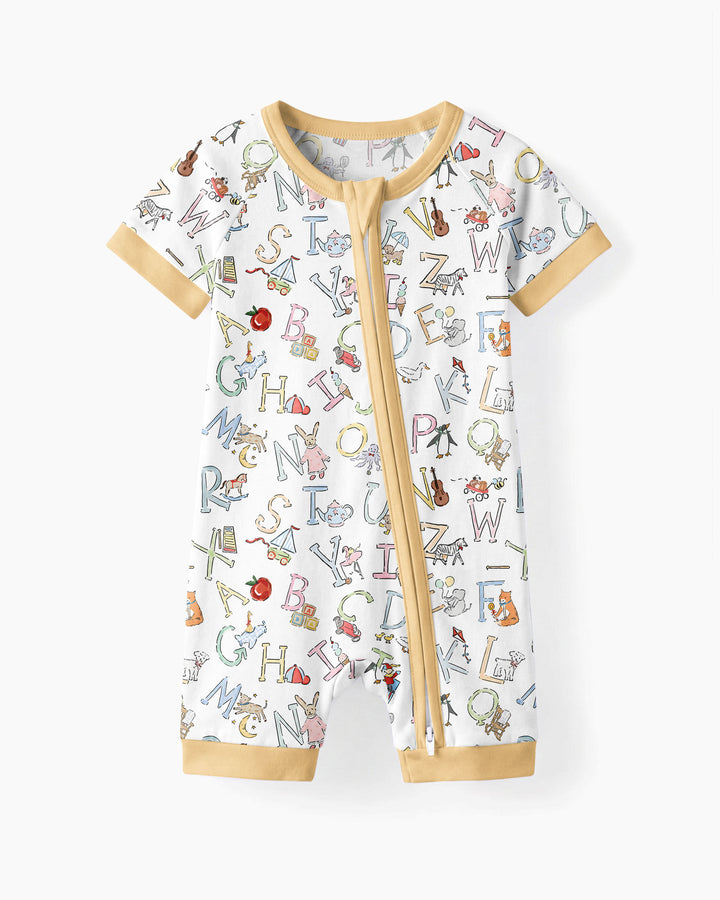 ABC Whimsy Bamboo Shorty Zippy