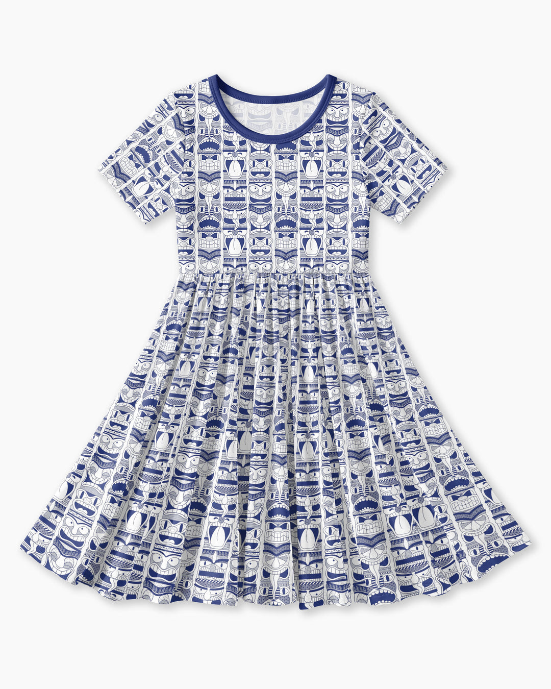 Friendly Totem Pole Figures Bamboo Twirl Dress