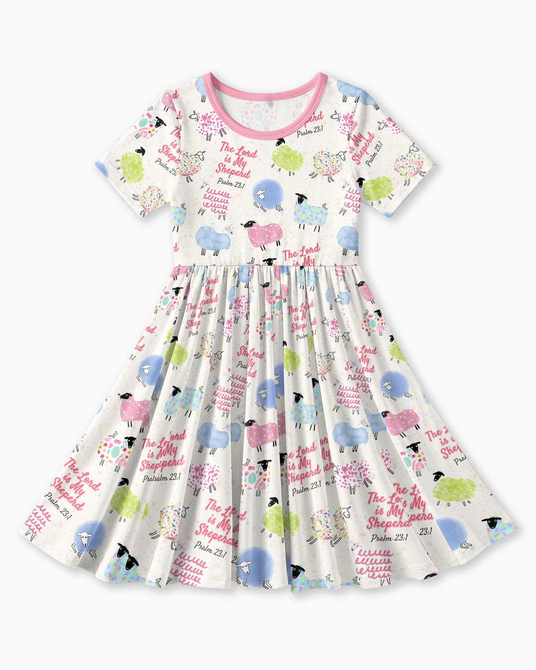 The Lord Is My Shepherd Psalm 23 Bamboo Twirl Dress