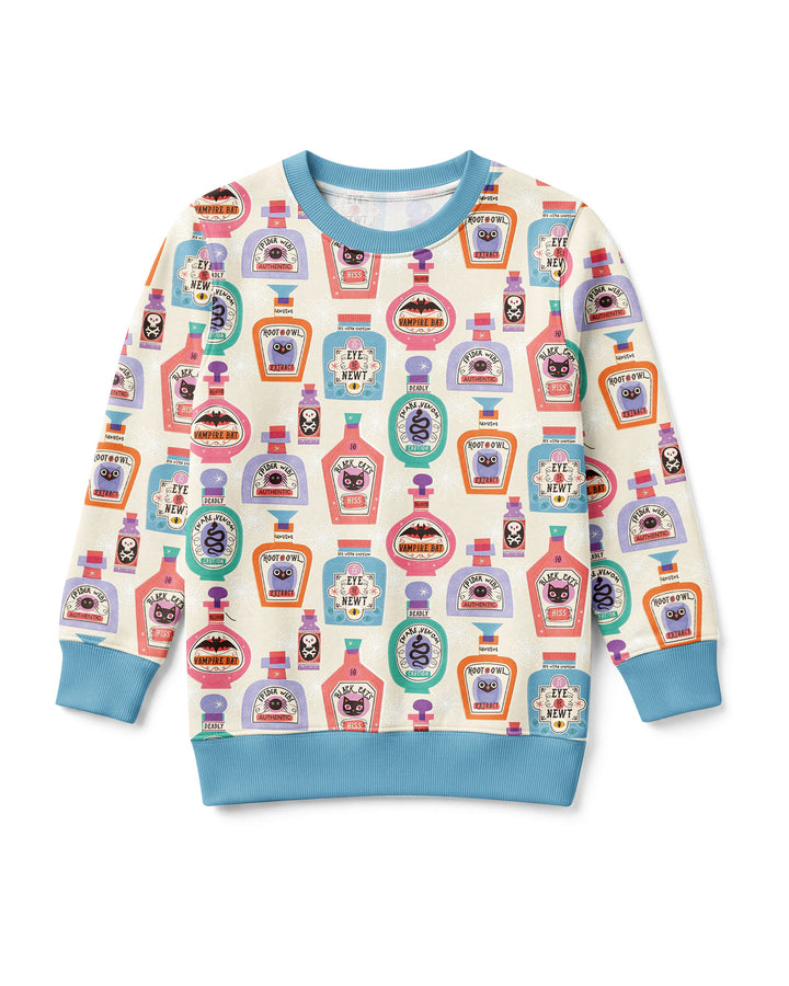 Retro Halloween Potions Bamboo Crewneck Sweatshirt