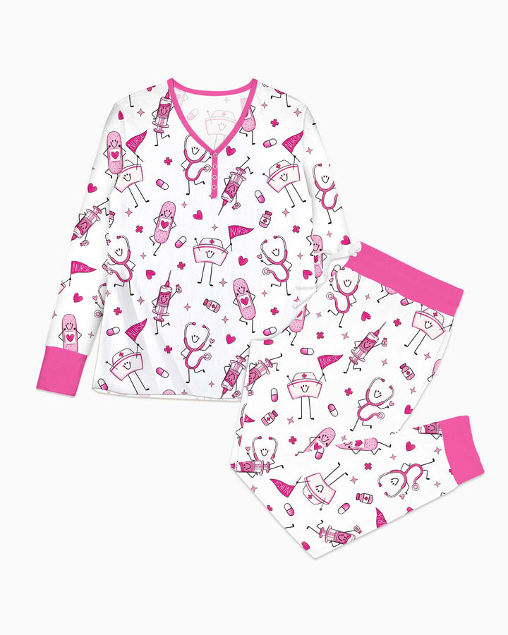 Cute Nurse Crew Bamboo Women Pajama Set